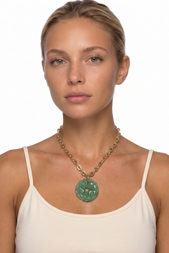 Alevà Bijoux Jewels Collana Artemisia Oro Giada 2527