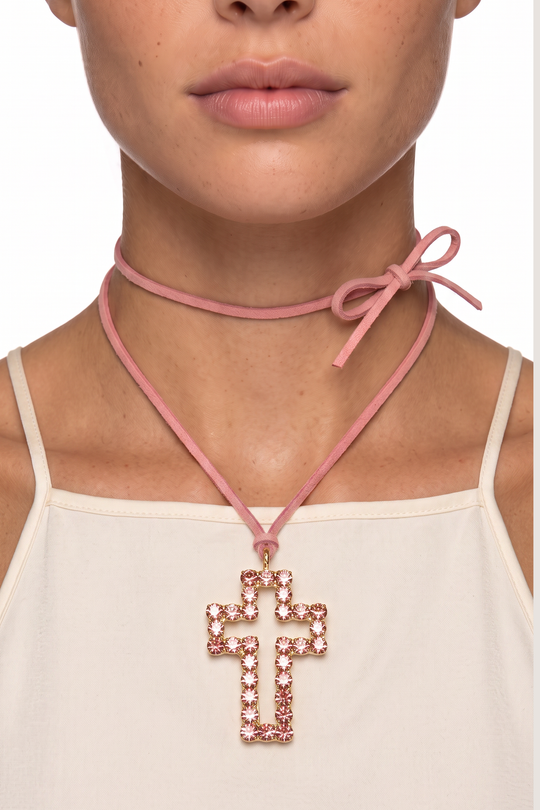 Alevà Bijoux Jewels Ciondolo Croce Alba Rosa 2519