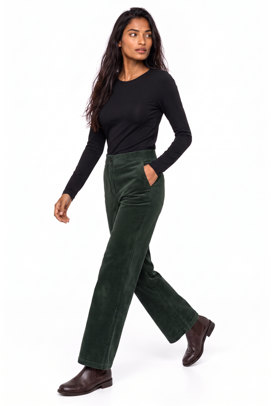 Nice Things Pantaloni In Velluto Elasticizzati 2479