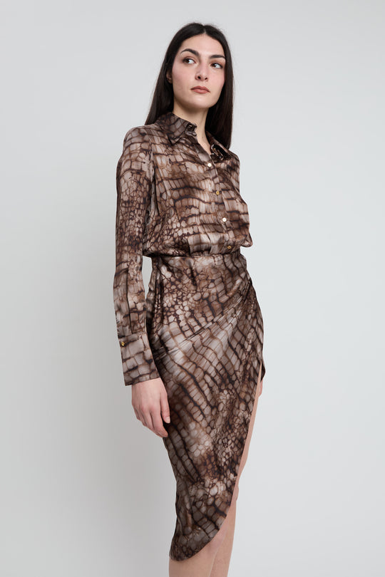 Elisabetta Franchi Abito stampa Alligatore 1030