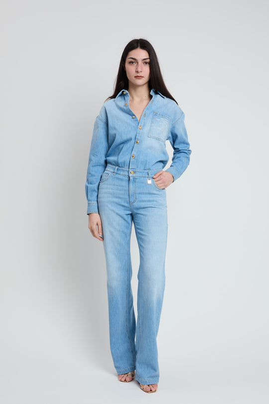 Elisabetta Franchi Tuta In Denim 1046