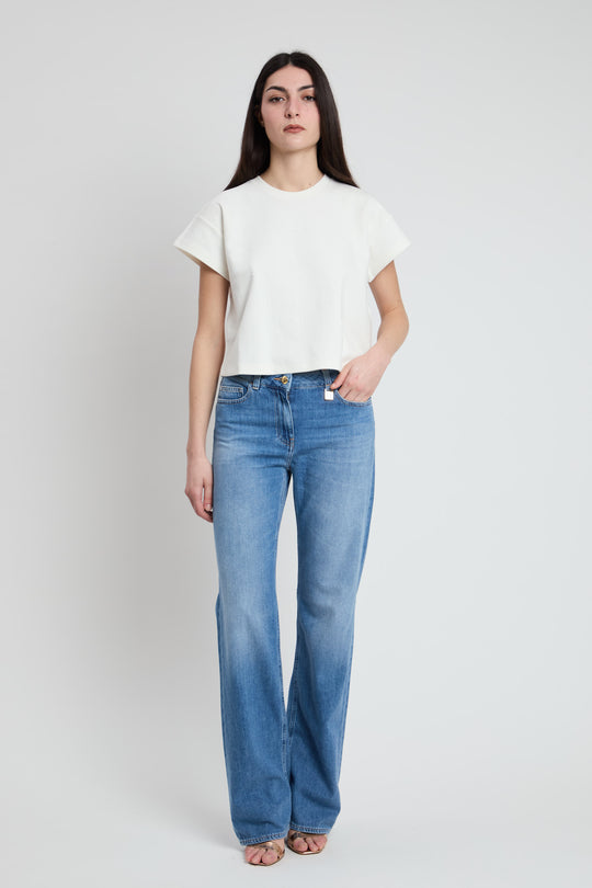 Elisabetta Franchi Jeans Gamba Palazzo 1045