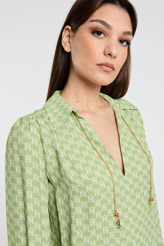 Elisabetta Franchi Camicia Stampa Logo 5033