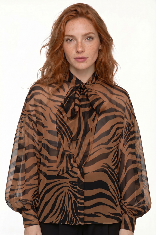 MaxMara Blusa Stampa Tigre 1676