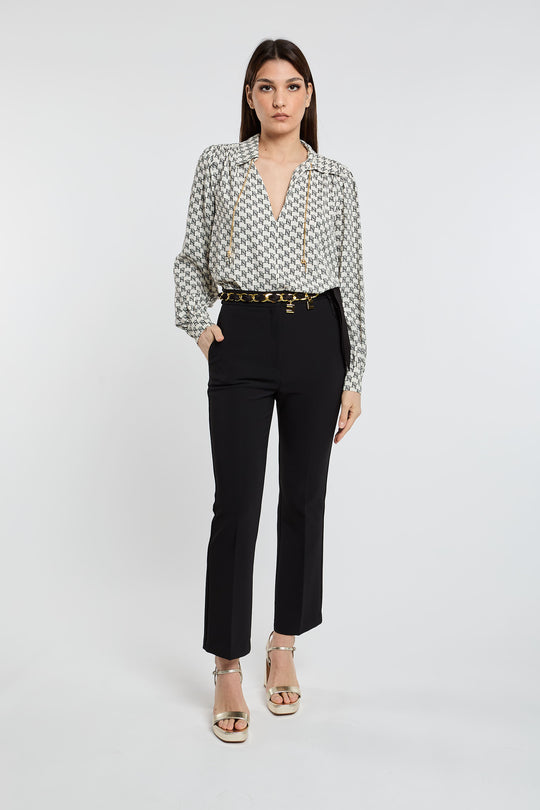 Elisabetta Franchi Pantaloni con cintura Catena 5041