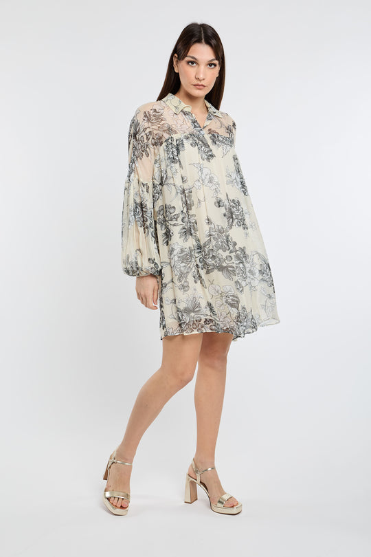 Semicouture Abito Corto stampa Botanica  5008