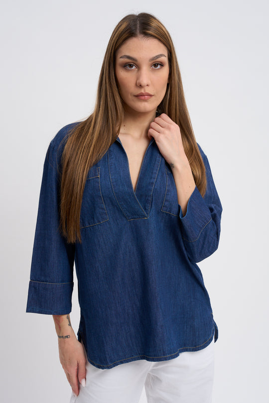 Nice Things Camicia in Denim 1395