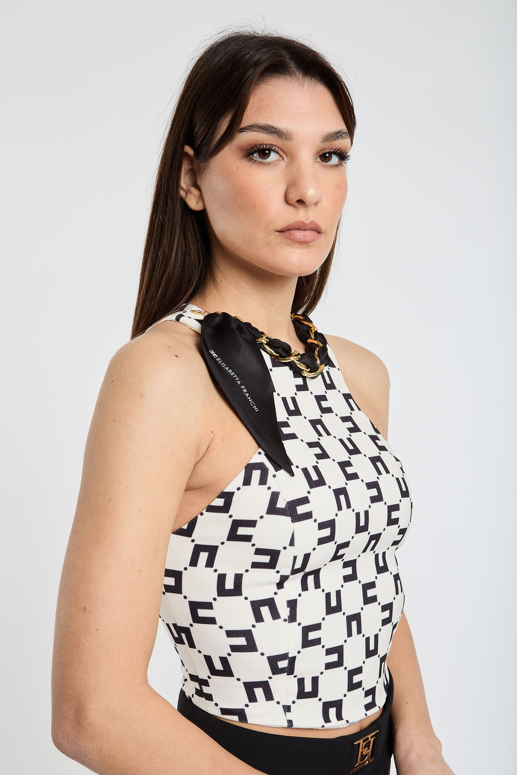 Elisabetta Franchi Abiti Stampa Foulard Elisabetta Franchi Top
