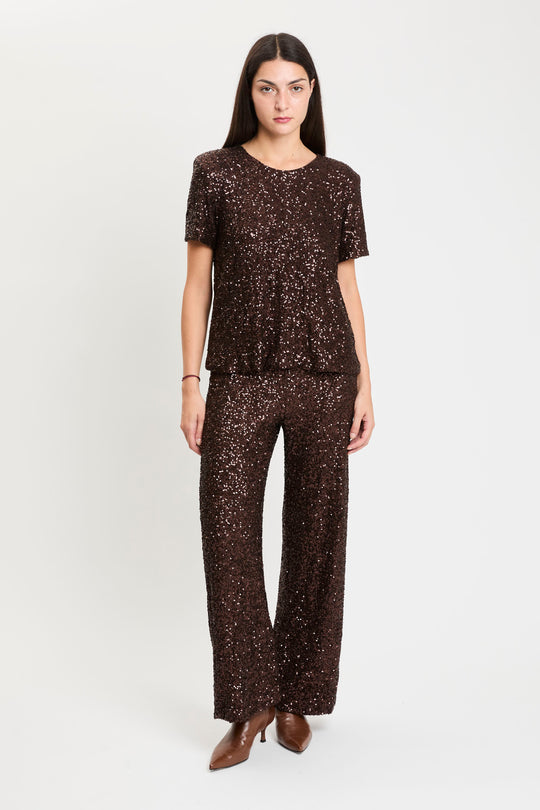 Solotre Pantaloni Paillettes 8258
