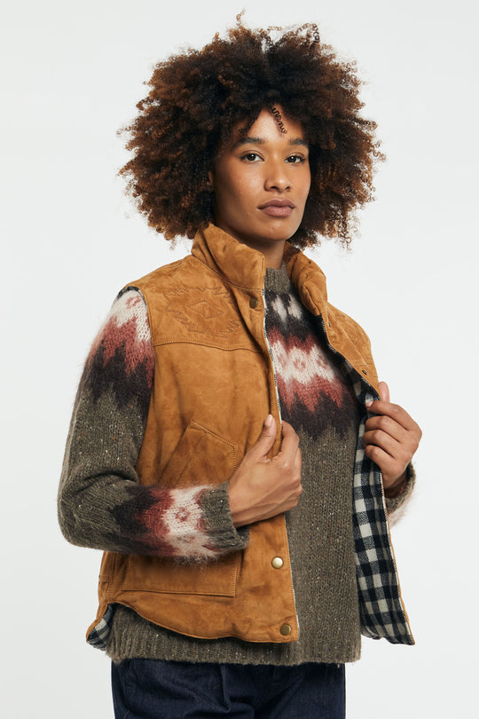 Roy Roger's_GILET HUNTER IN SUEDE 4617