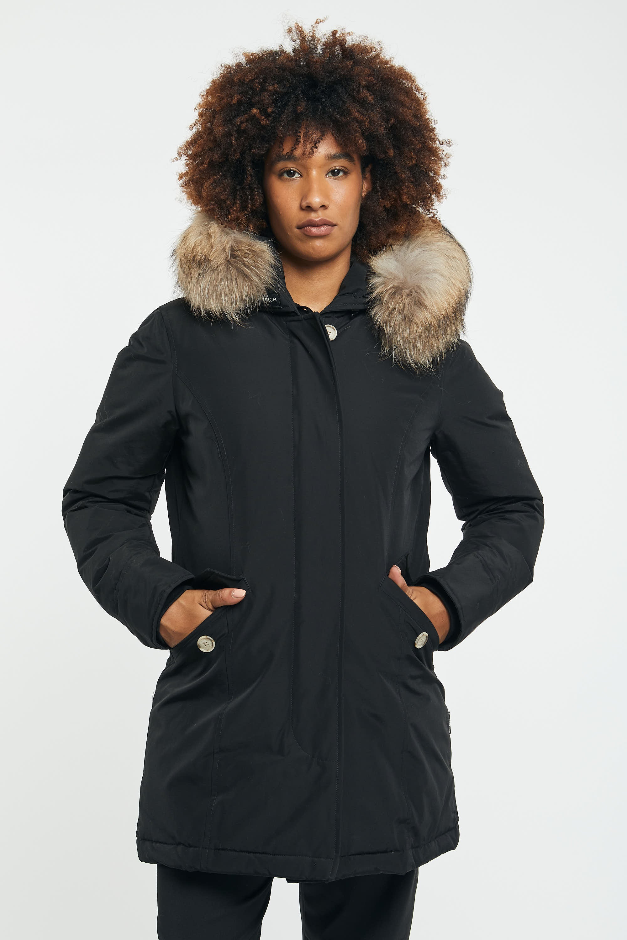 Woolrich Luxury Arctic Raccoon Parka 4214 Nero Donna Miss Kiss Negozio