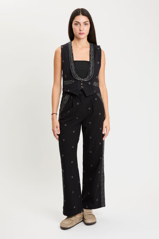 Maison Hotel Pantaloni con Ricamo 8874