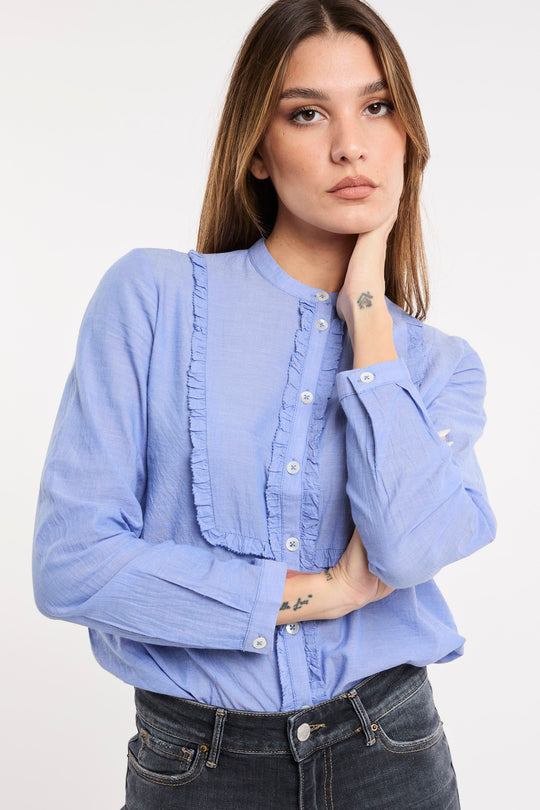 Nice Things Camicia Rouches Chambray 6512