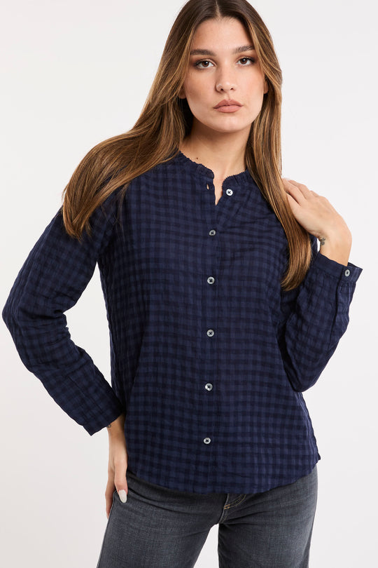 Nice Things Camicia Vichy Rouches 6513