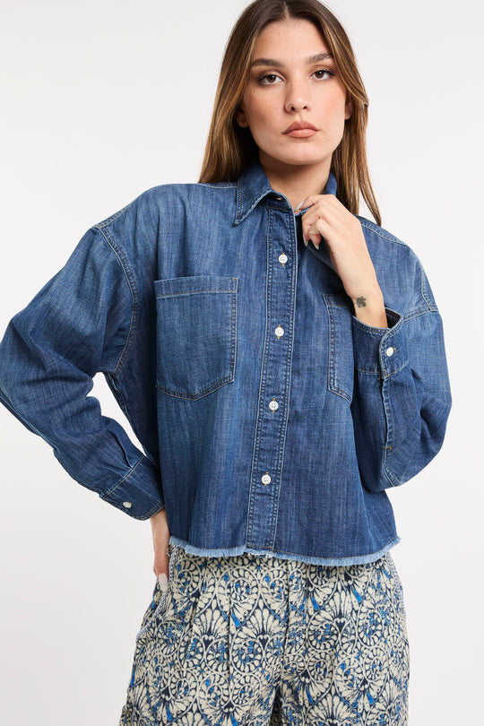 THE.NIM Camicia Denim Crop 6679