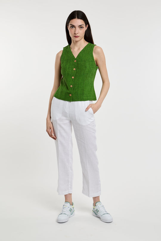 Bushwick NY Pantaloni in Lino  5403