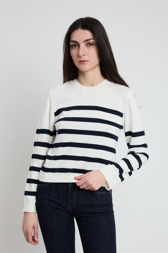 BARBOUR Maglia Righe Bianco/Blu 1111