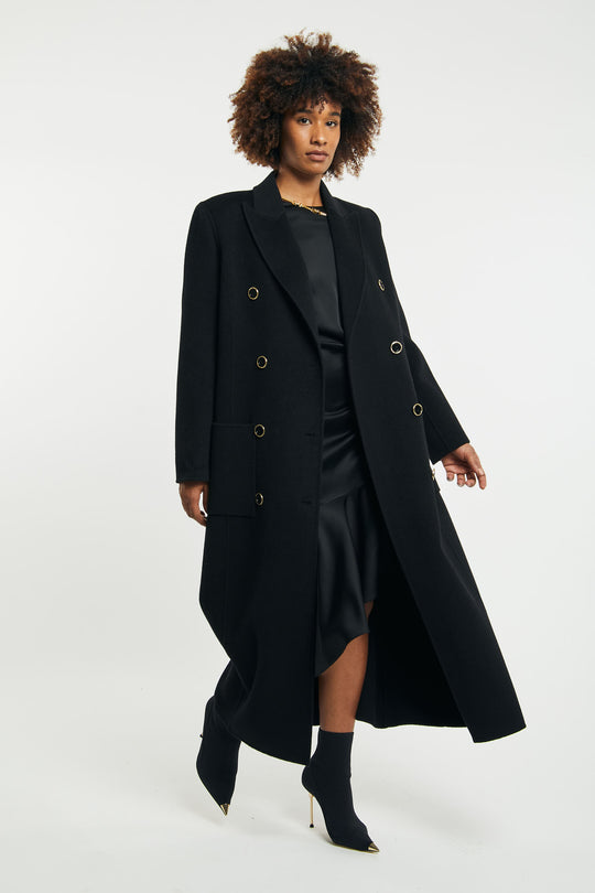 Elisabetta Franchi Cappotto dritto in pura lana 4111