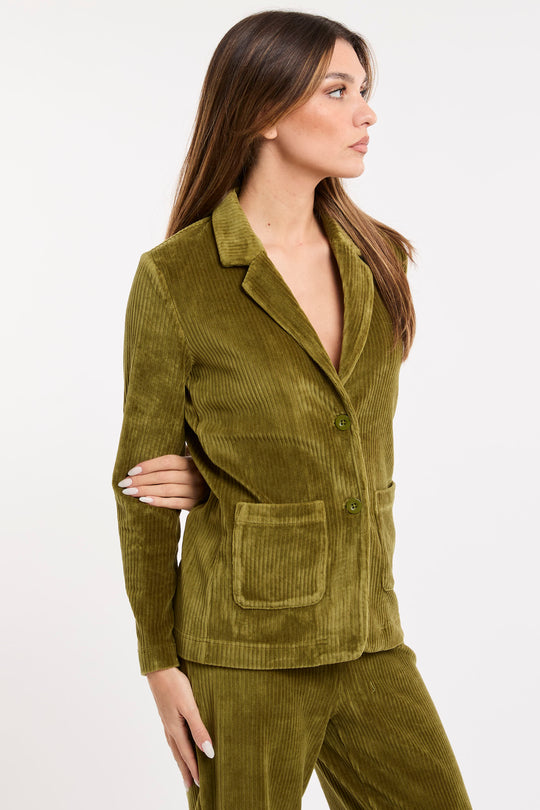 Nice Things Giacca Elasticizzata in Velluto 6494A