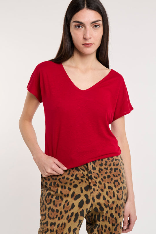 Nice Things T-shirt misto Lino 7507