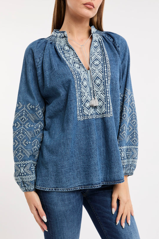 Maison Hotel Blusa in Denim 6536