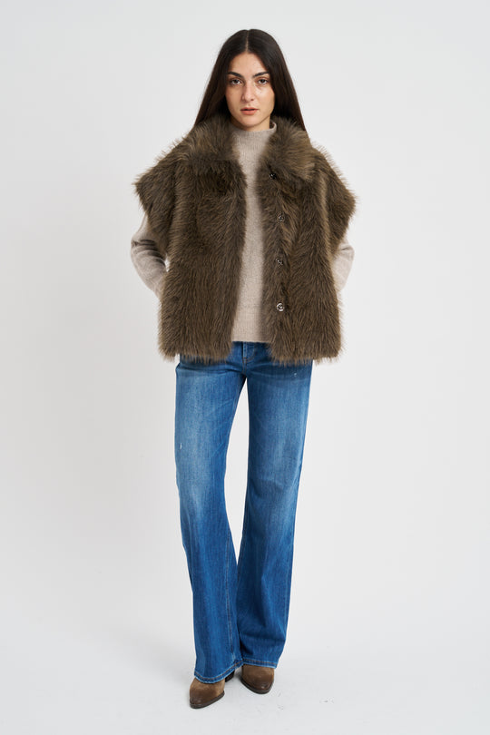 Bushwick NY Gilet Ecofur Reversibile  9001