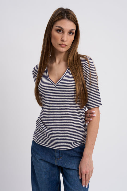 MaxMara T-Shirt Righe 1649