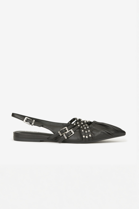 ASH Slingback Nappa Foulard Black 1096