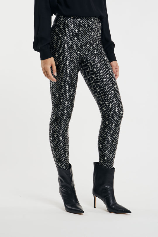 Elisabetta Franchi Legging Stampa Logo 4120