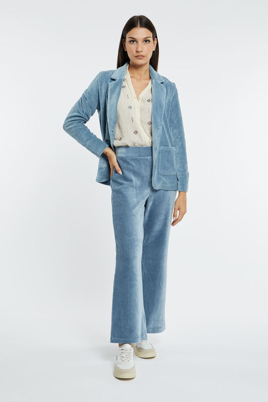 Nice Things Blazer velluto a coste elasticizzato 4443G