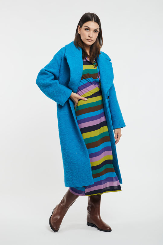 SoloTre 4297 Cappotto Lana Bouclé Over