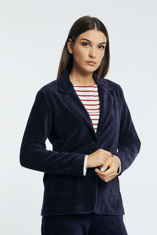 Nice Things Giacca in velluto a coste elasticizzata 4442F