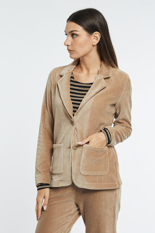 Nice Things Giacca in velluto a coste elasticizzata  4441E