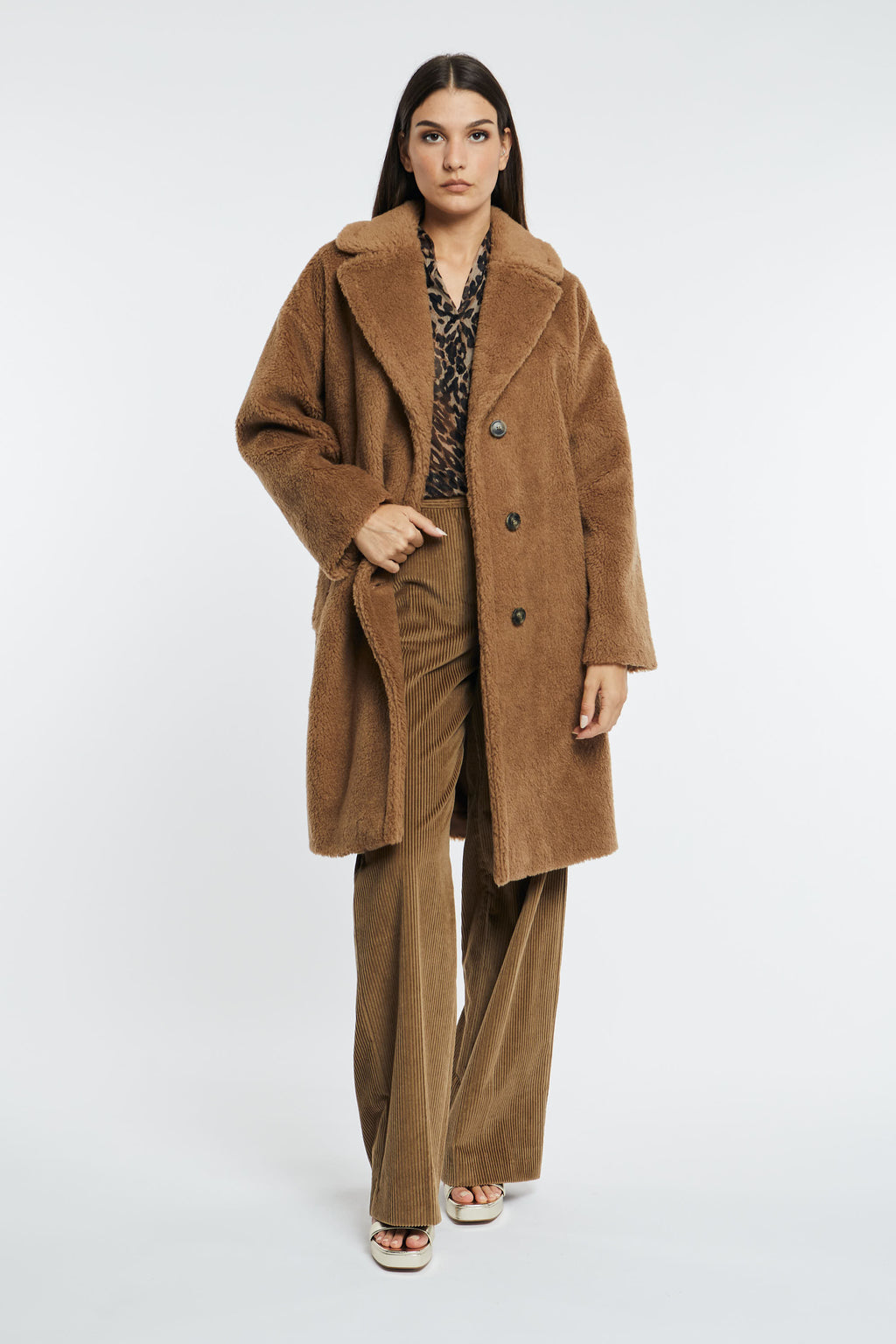 Double Breasted Coat Cappotto Max Mara Orsetto Cappotti Teddy Max