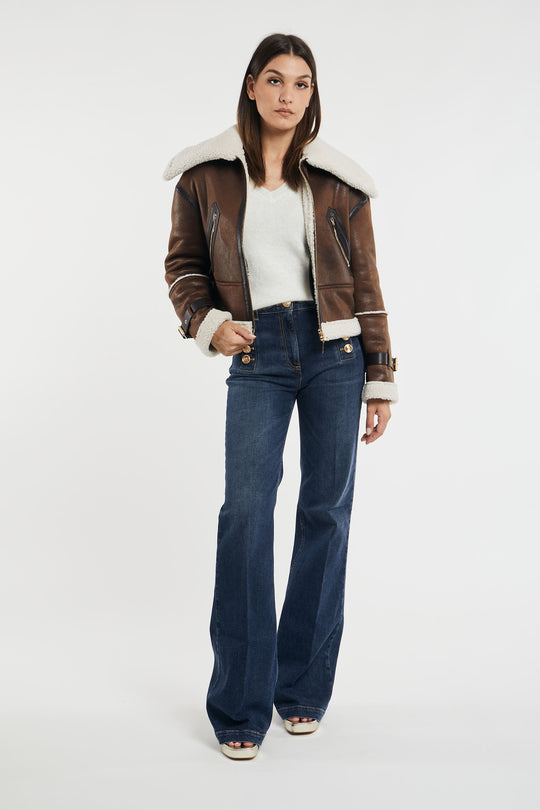Elisabetta Franchi Montone Crop Eco Sherling 4112