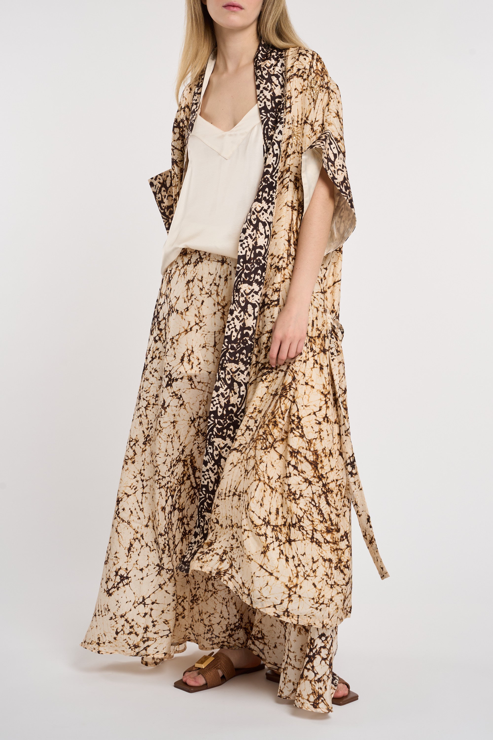 Mes Demoiselles Kimono In Seta 5330 Beige Donna » Miss Kiss
