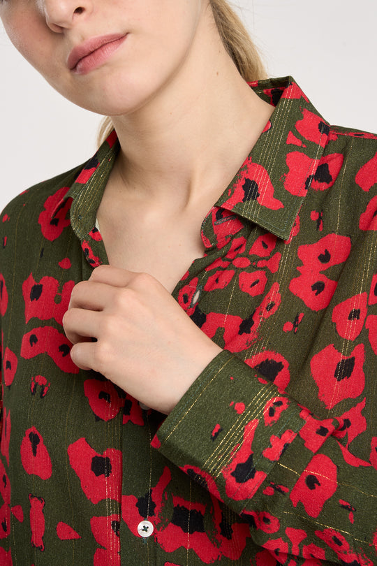 Benevierre Camicia Fantasia Papaveri 5844