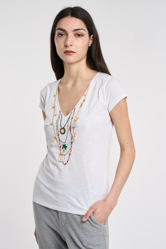 Leon & Harper T-Shirt motivo collane  5728