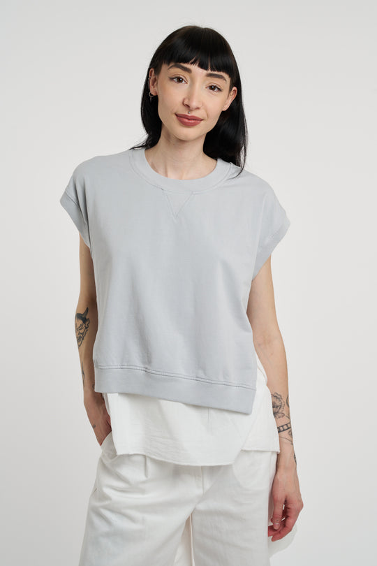 Noumeno Concept Felpa con inserto in popeline 7367