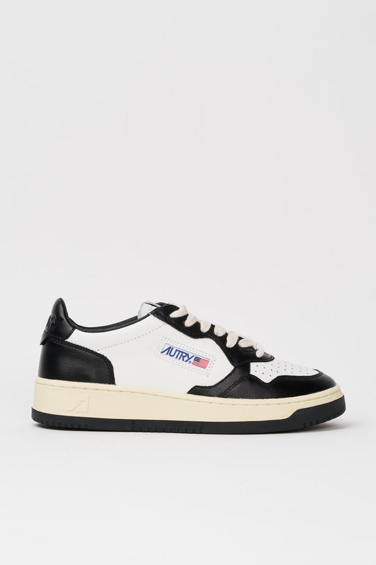 Autry Bicolor Leather Sneakers White Black 4044