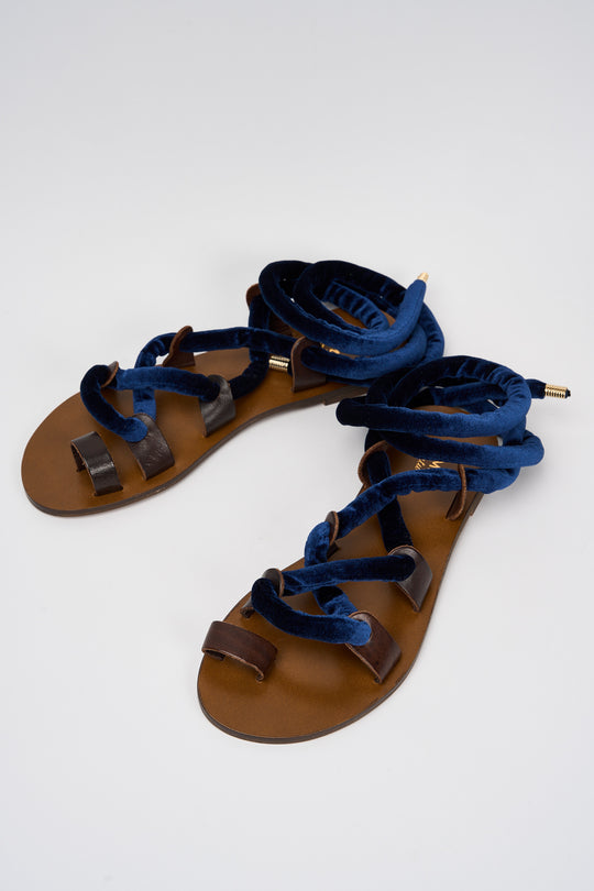 Gipsy Rose Sandali Gladiatore in velluto 5646