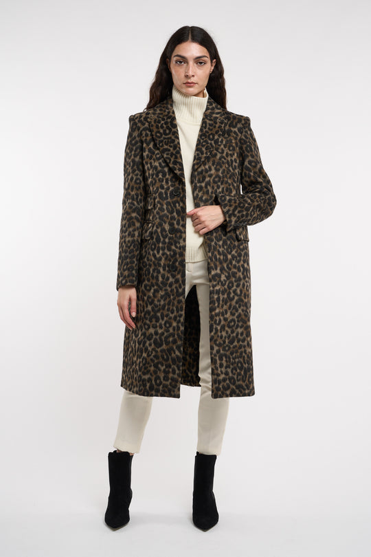 Semicouture Cappotto Slim Maculato 6088