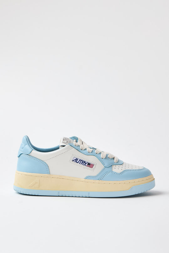 Autry Medalist Low Bicolor Bianco/Celeste 5204