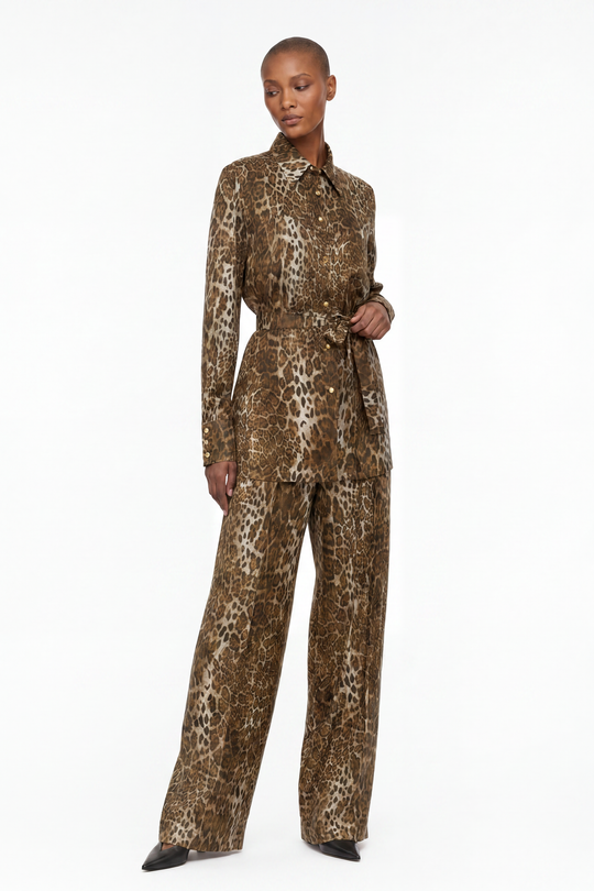 MaxMara Pantaloni in seta Stampata 2092