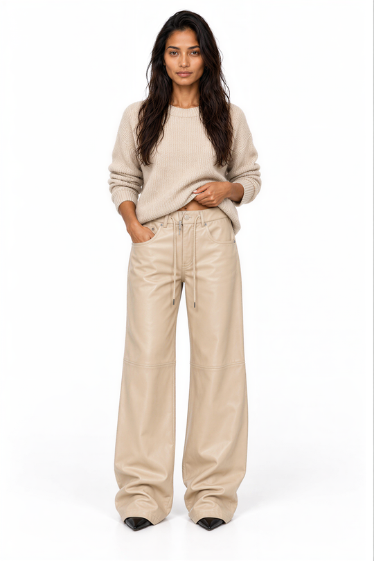 Isabel Blanche Pantaloni Ecopelle 2629
