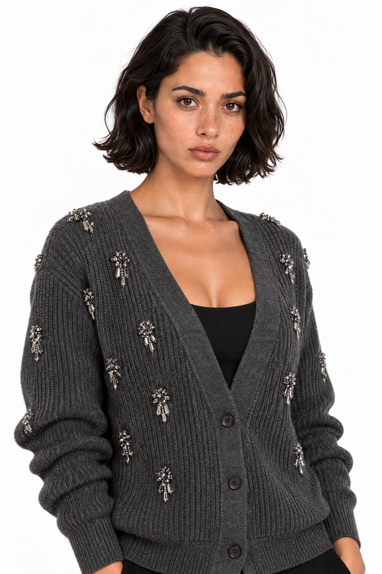 Isabel Blanche Cardigan Over Ricamato 2625