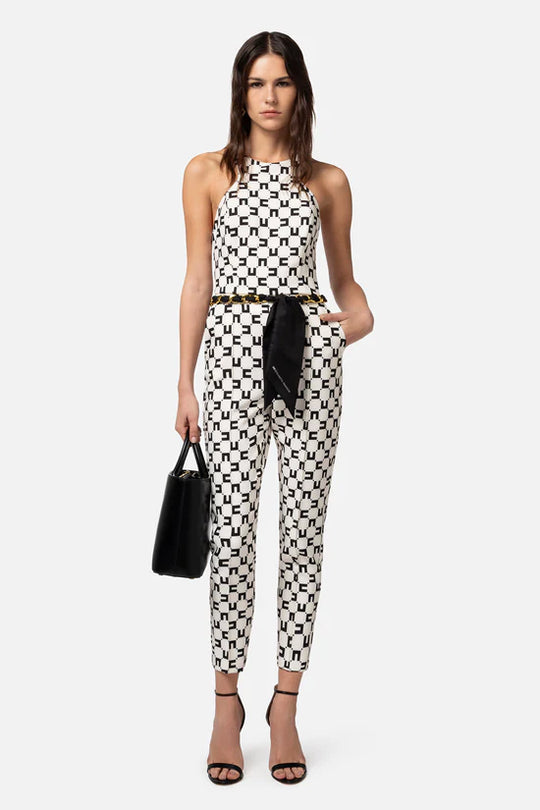 Elisabetta Franchi Tuta Stampa logo 5049