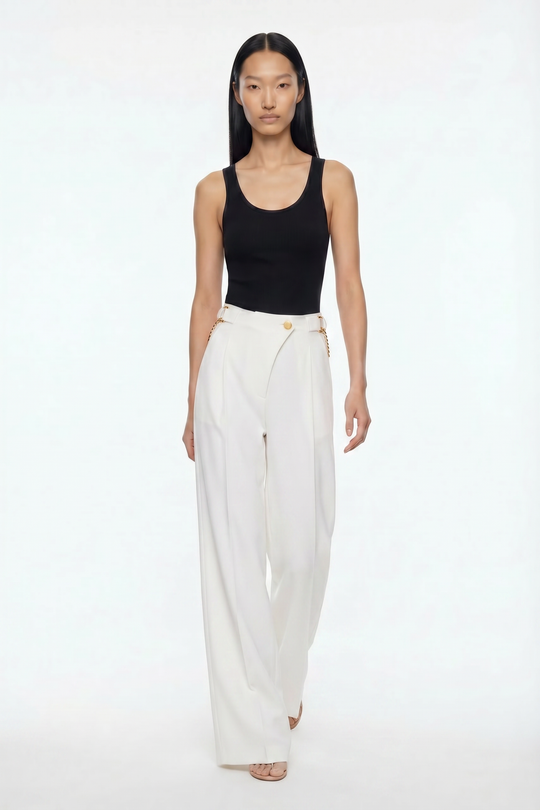 Elisabetta Franchi Pantaloni Misto Lino 1057