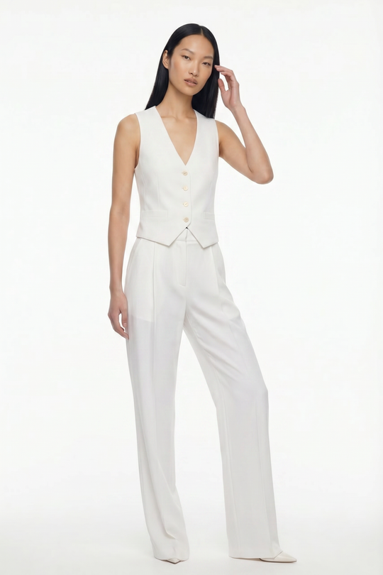 Elisabetta Franchi Gilet Misto Lino 1054