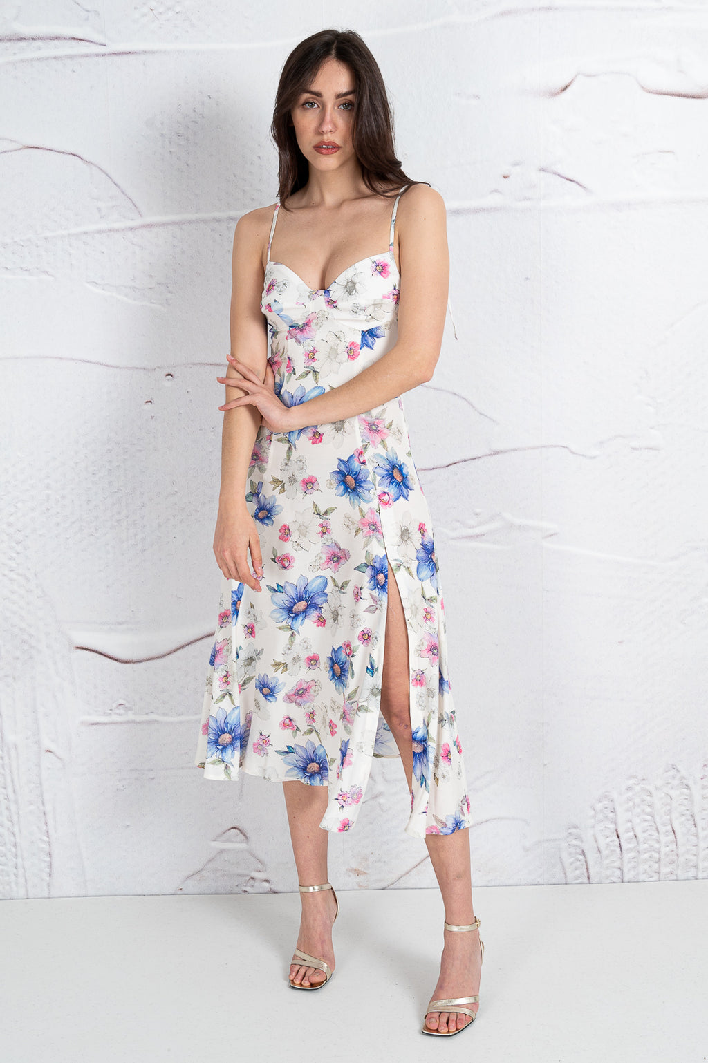 Mar De Margaritas Abito Irina 3725 Floreale Multicolor Donna